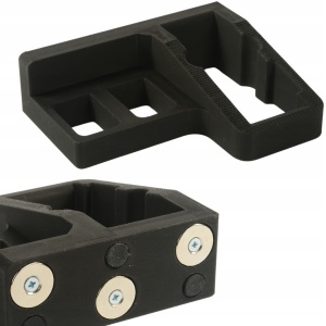 Uchwyt Magnetyczny na Pistolet i 2 Magazynki 9mm .45ACP .22LR PRAWY