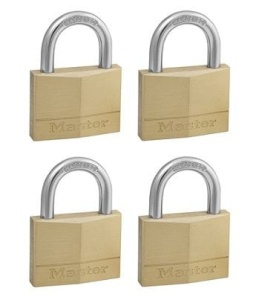 140EURQNOP Zestaw czterech kłódek otwieranych jednym kluczem Master Lock
