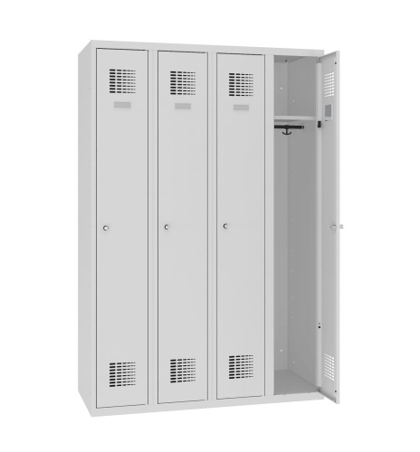 Metalowa szafa ubraniowa 4-komorowa SUM 340 W st